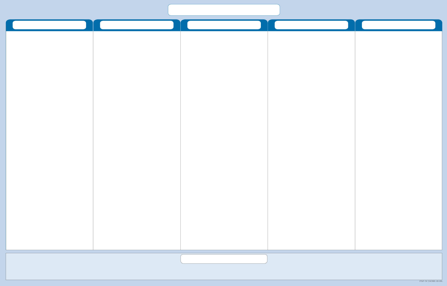 5-Column Goals and Task Organizer
