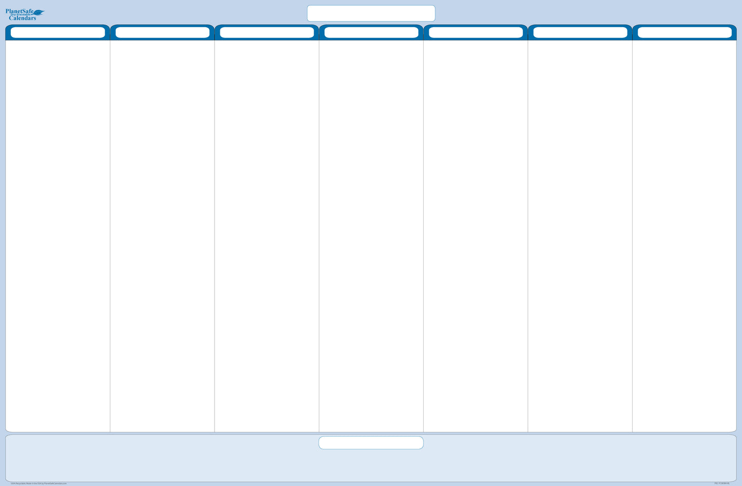 7 Column Goals and Task Manager