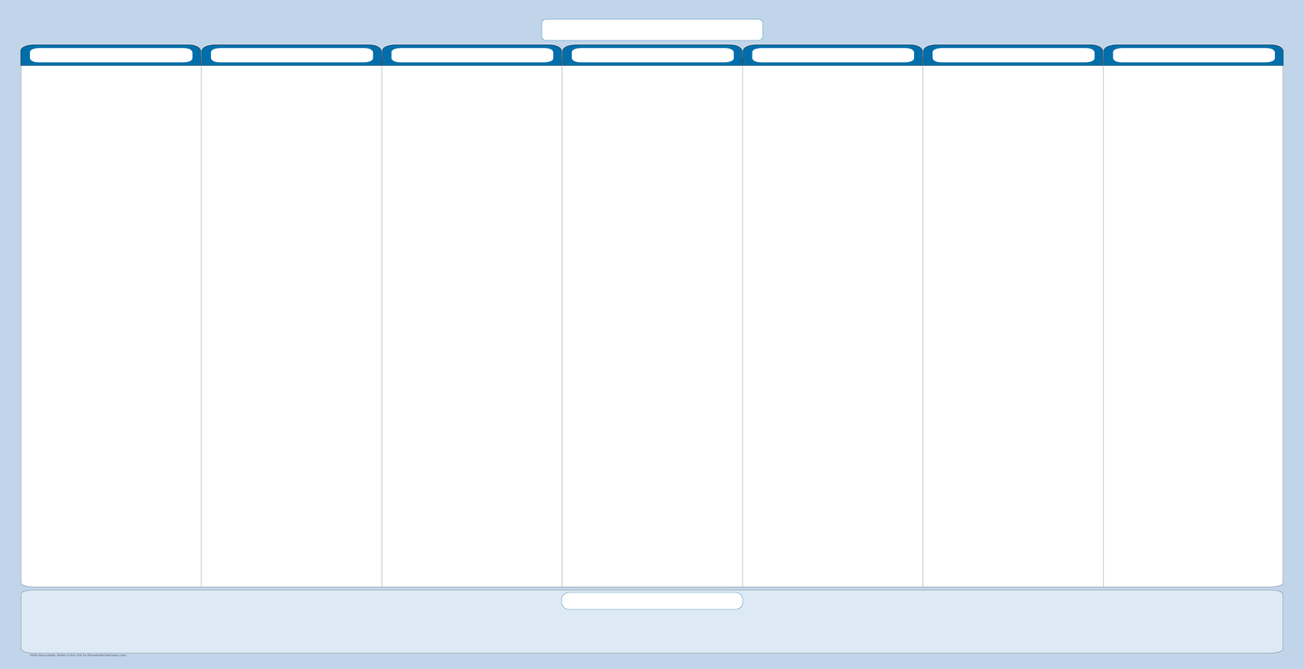 7 Column Goals and Task Manager