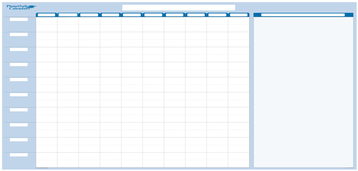 10-Column Time Manager Wall Organizer/Scheduler