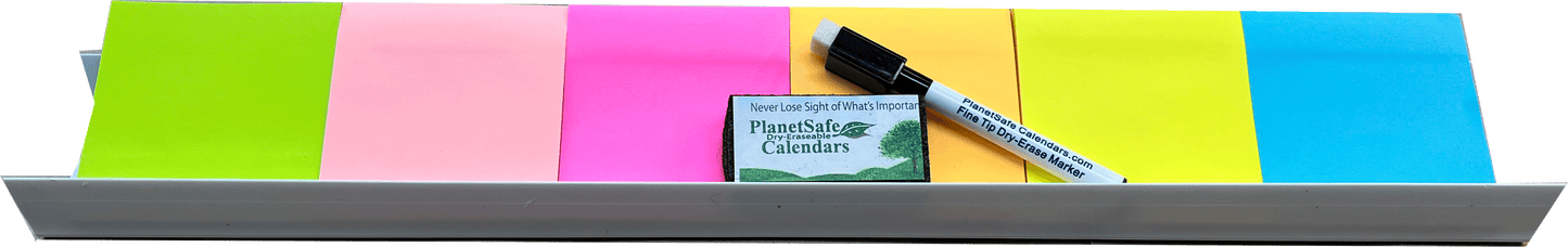 Wall Tray & 3" x 3" Color Coding Sticky-Notes