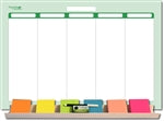 5 Column 11" x 17" Mini Dry-Erasable Sticky-Note Wall Planner Kit with Customizable Headings
