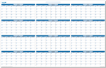 Yearly Undated Dry Erasable Wall Calendar